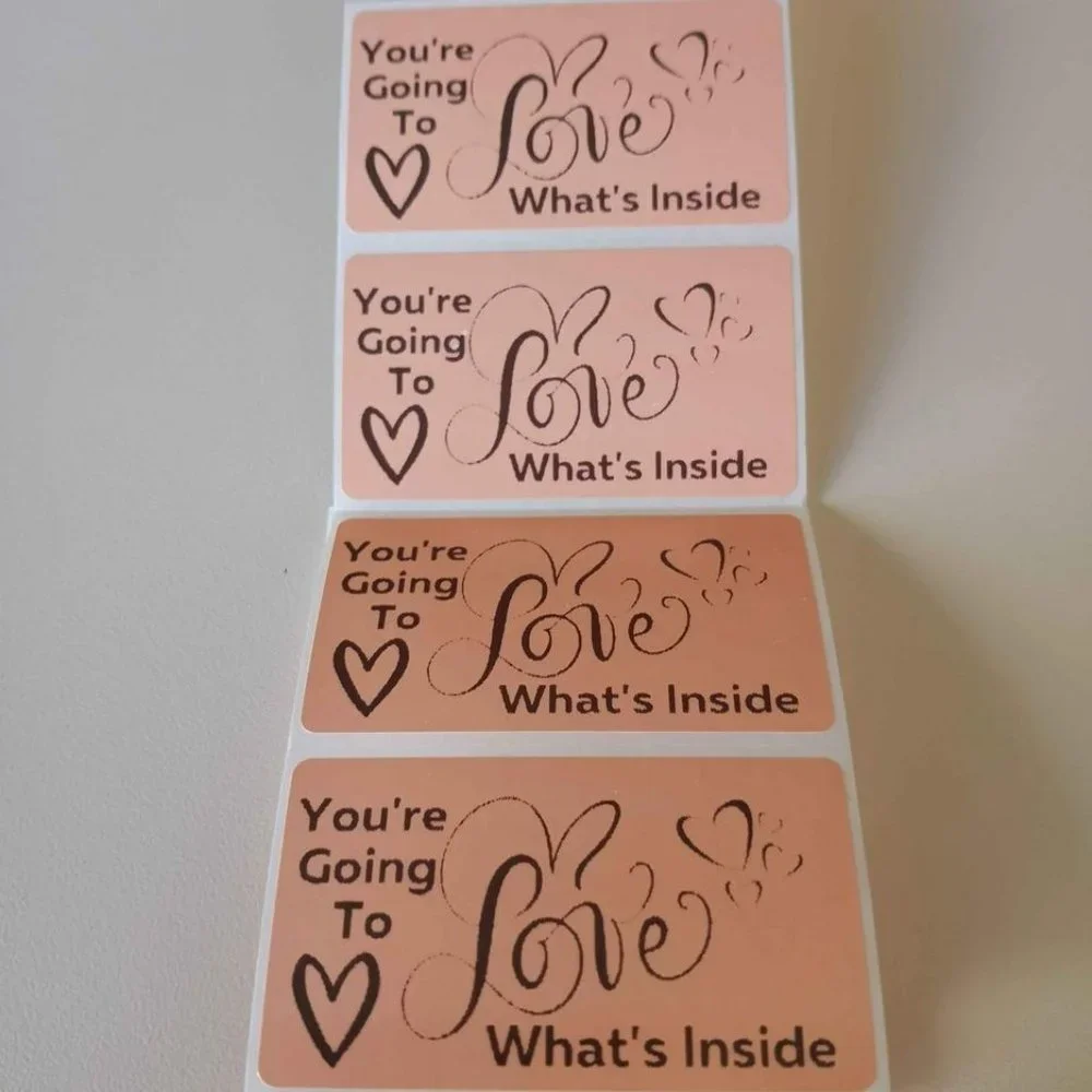 💙100 Love What's Inside- Shipping Labels Thermal Packaging Stickers 2.25
